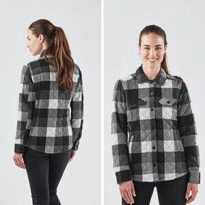 Stormtech Black and White Quilted Plaid Jacket